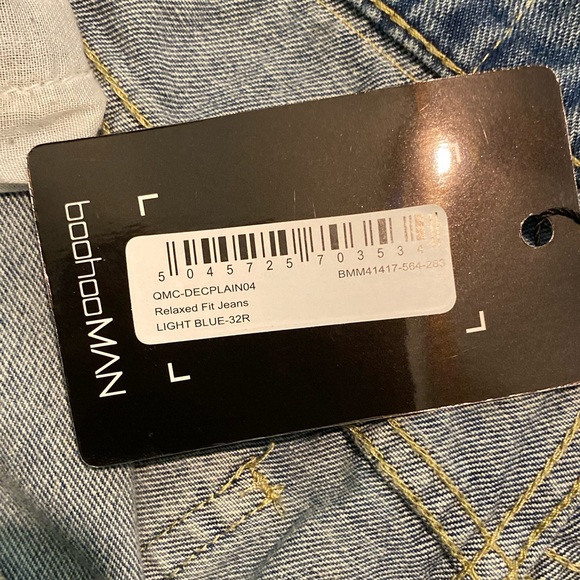 Boohoo Man Light Blue Relaxed Fit Jeans - Picture 4 of 5